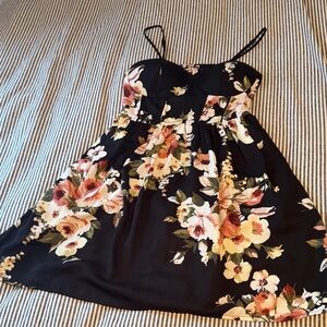 Xhilaration Black Floral Mini Dress